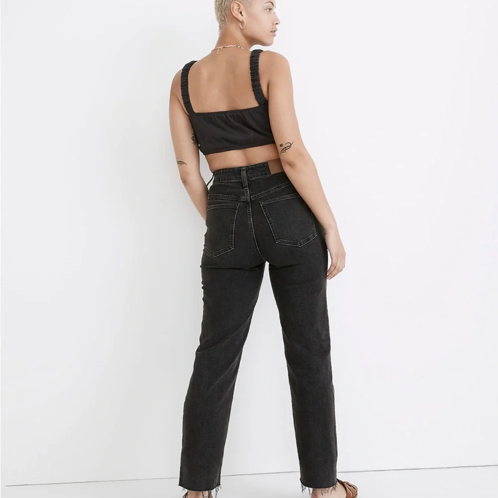 Madewell | NWT The Perfect Vintage Straight Jean Size 26 in Black - Picture 3 of 8